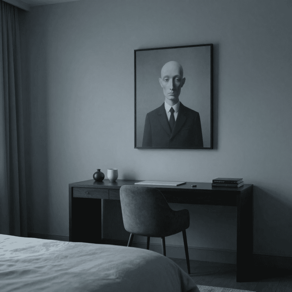 Elegant bedroom with soft lighting